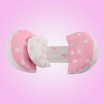 U-formas grūtniecības spilvens sāns gulēšanai ar jostas atbalstu, mazgājams, no tīra kokvilnas auduma, poliestera šķiedras pildījums, piemērots visiem grūtniecības posmiem