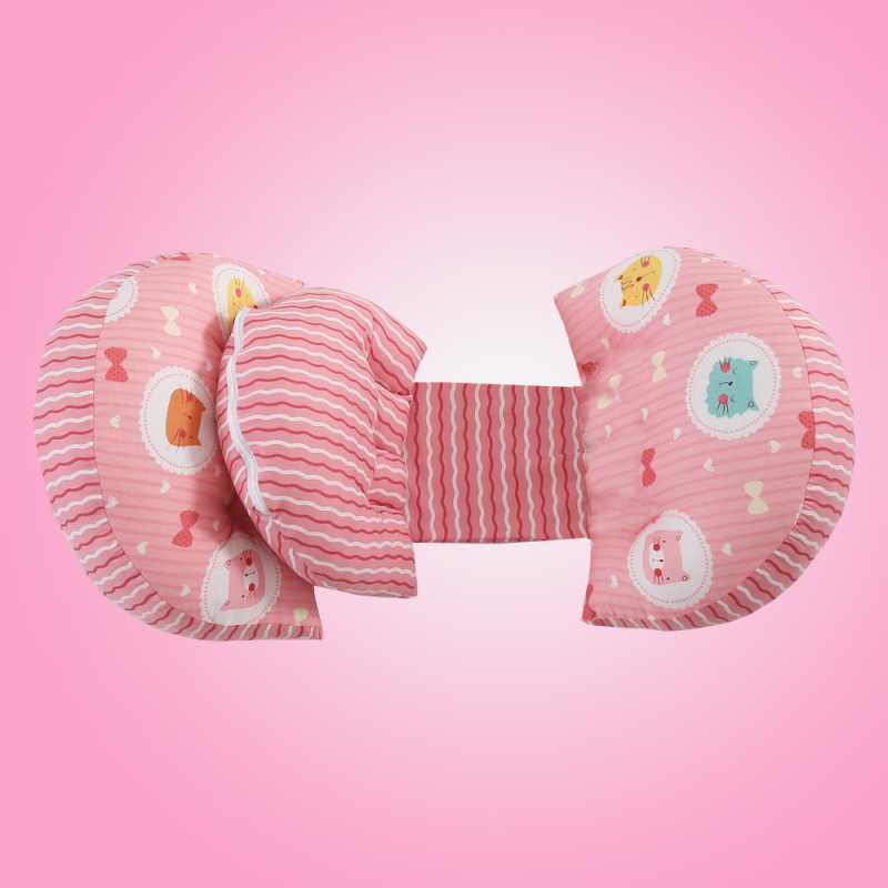 U-formas grūtniecības spilvens sāns gulēšanai ar jostas atbalstu, mazgājams, no tīra kokvilnas auduma, poliestera šķiedras pildījums, piemērots visiem grūtniecības posmiem