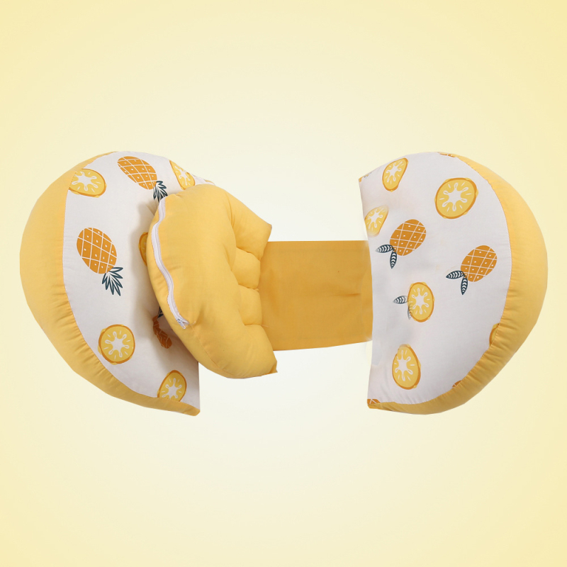 U-formas grūtniecības spilvens sāns gulēšanai ar jostas atbalstu, mazgājams, no tīra kokvilnas auduma, poliestera šķiedras pildījums, piemērots visiem grūtniecības posmiem