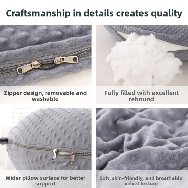 Плетена J-образна възглавница за бременни с опора за талията, пълнеж полиестерни влакна, тегло 1,9 кг, персонализиране