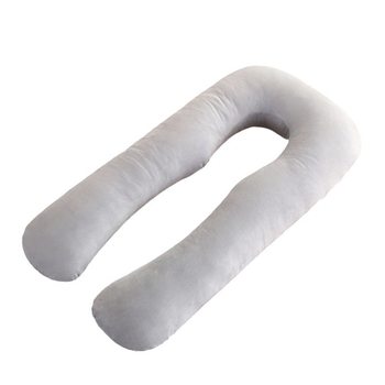 U-образна бременна възглавница за странично спане със поддръжка на корема и гърба, мек плюшен калъф, пълнеж от полиестерни влакна, персонализируема, модерен минималистичен стил