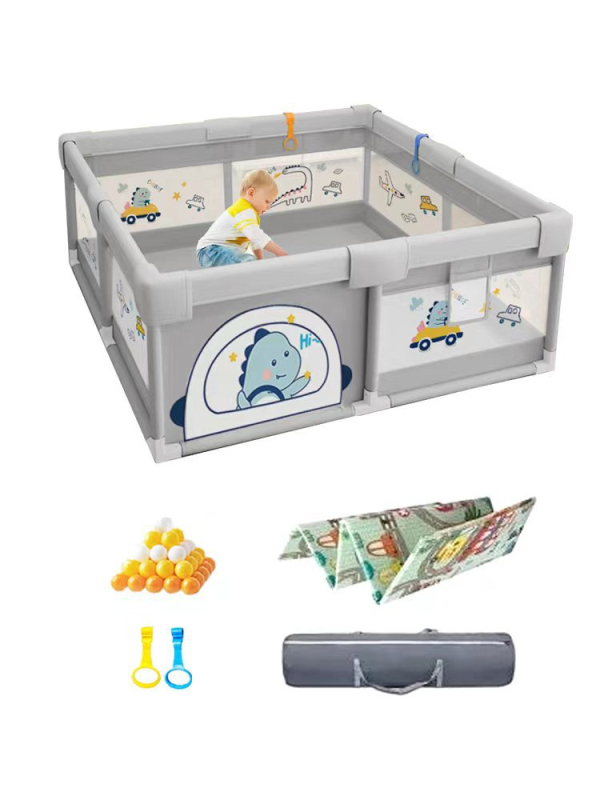 Sklopivi dječji madrac za igru s ogradom - unutarnja upotreba, tkanina, za djecu 0-2 godine