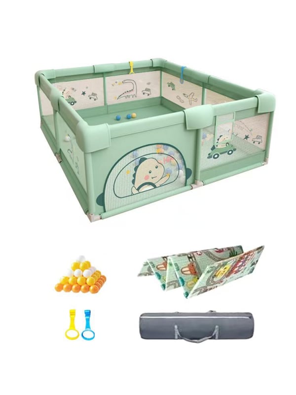 Sklopivi dječji madrac za igru s ogradom - unutarnja upotreba, tkanina, za djecu 0-2 godine