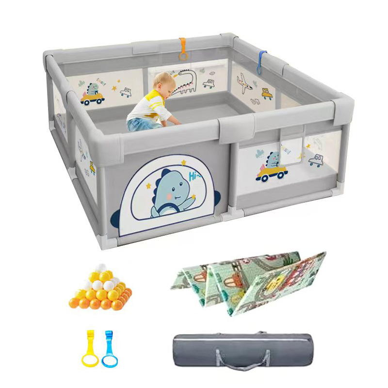 Sklopivi dječji madrac za igru s ogradom - unutarnja upotreba, tkanina, za djecu 0-2 godine