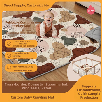 QZ Bērnu rāšanas paklājs, audums, pilns tips, biezums 1 cm, piemērots 0–3 gadiem