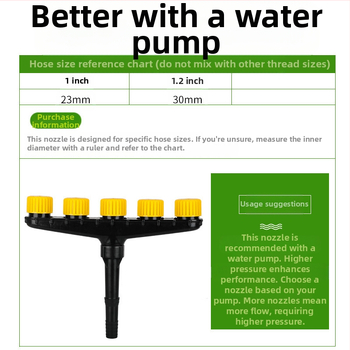 Tiger Knight κεφαλή ποτίσματος κήπου με μεγάλο ρυθμό ροής και ατμοποίηση νερού, για πότισμα λουλουδιών και λαχανικών, κατάλληλη για άρδευση κήπων και ψύξη σε φάρμες