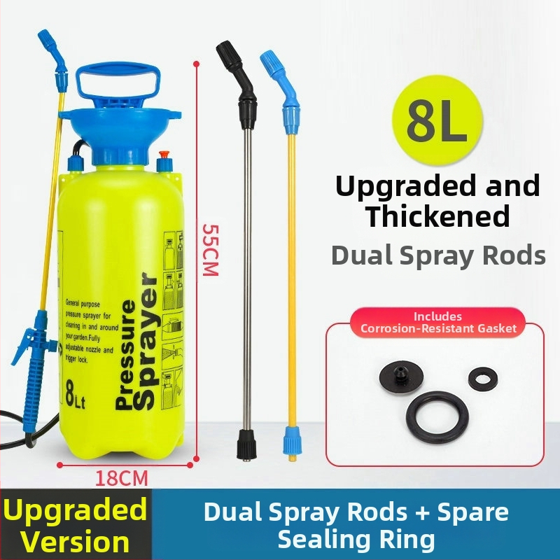 Lunong plastikust aiapihusti kastmiseks, taimekaitsevahendite manustamiseks ja desinfitseerimiseks