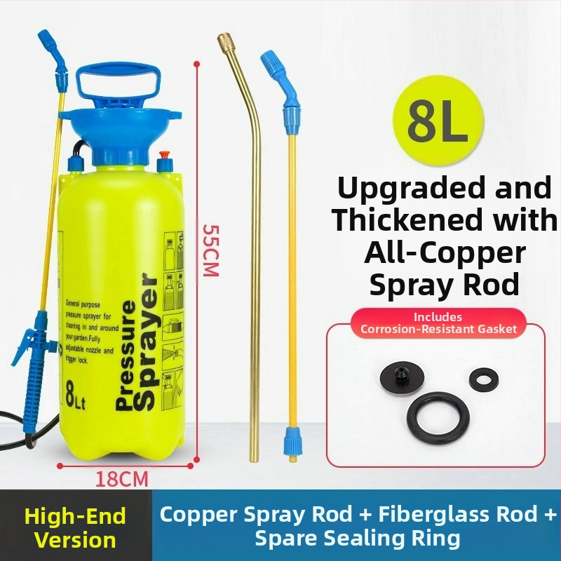 Lunong plastikust aiapihusti kastmiseks, taimekaitsevahendite manustamiseks ja desinfitseerimiseks