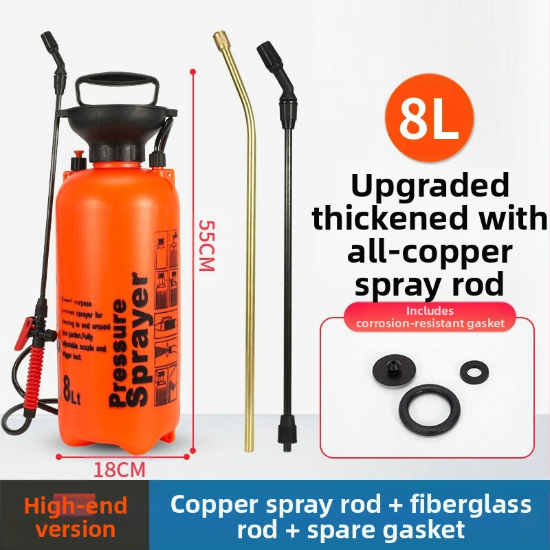 Lunong plastikust aiapihusti kastmiseks, taimekaitsevahendite manustamiseks ja desinfitseerimiseks