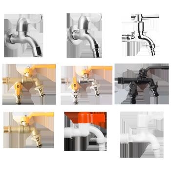 Kran za perilicu i kupaonu — 304 nehrđajući čelik / mesing / plast, dvostruki izlaz, debela konstrukcija, otporan na eksplozije