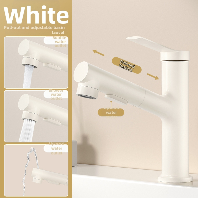 Praustuvo maišytuvo su ištraukiamu purkštuvu, karštas ir šaltas, nerūdijančio plieno SUS33, keraminis vožtuvo korpusas, 0-90°C, 0.8-1.2 MPa