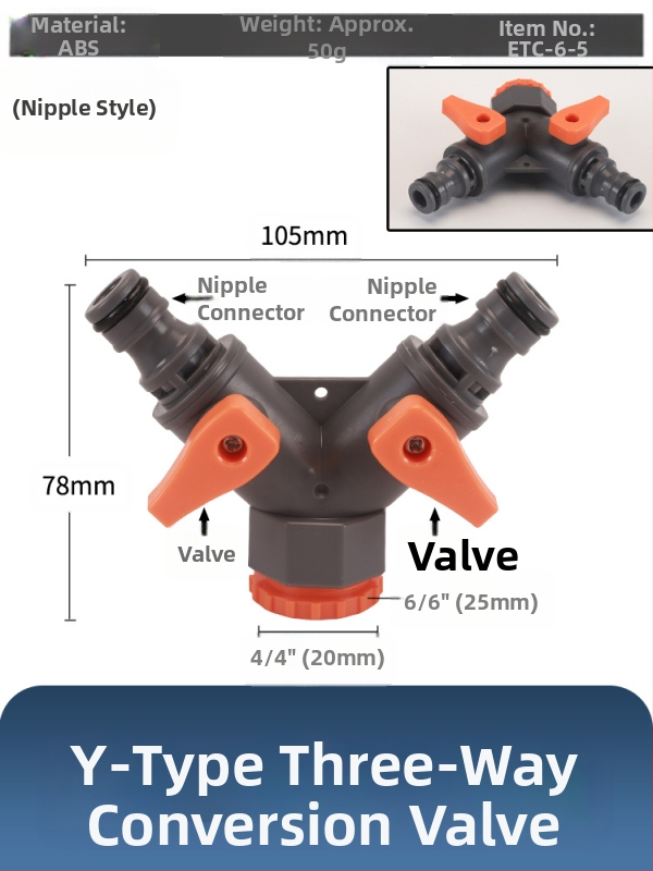 Plastikas raksts vārsts auto mazgāšanai ar ātru savienojumu, Hongying modeļa, sienas biezums 2 mm, klase A