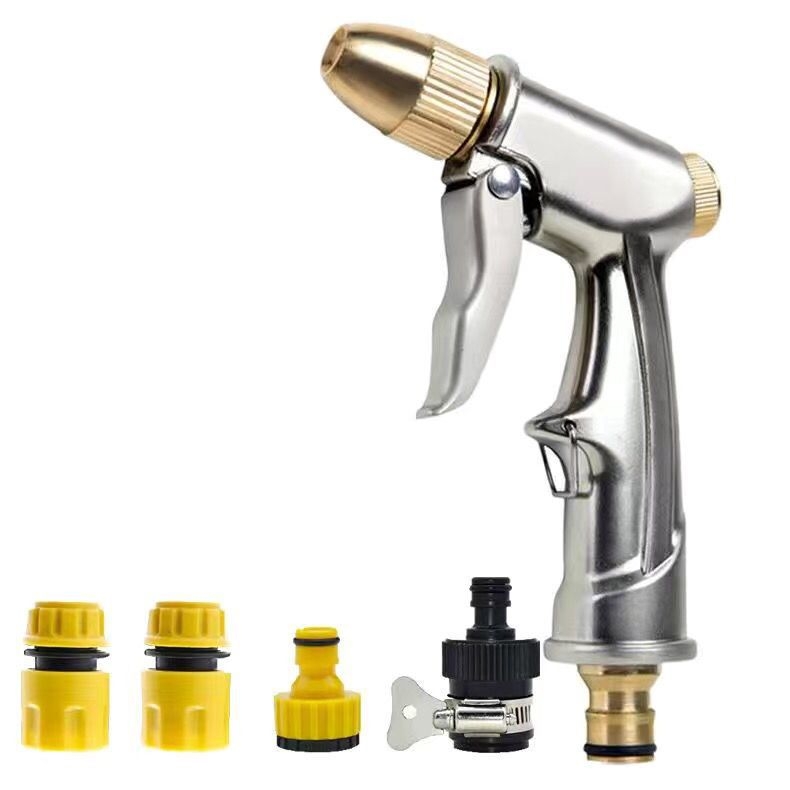 Πιστόλι Πλύσης Αυτοκινήτων Υψηλής Πίεσης με Κατασκευή από Κράμα, Πολυλειτουργικός Ακροφύσιο Βούρτσας, Σετ Πότισματος