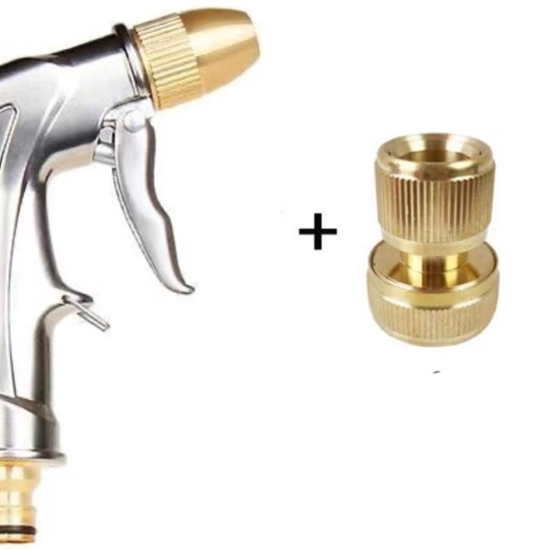 Πιστόλι Πλύσης Αυτοκινήτων Υψηλής Πίεσης με Κατασκευή από Κράμα, Πολυλειτουργικός Ακροφύσιο Βούρτσας, Σετ Πότισματος