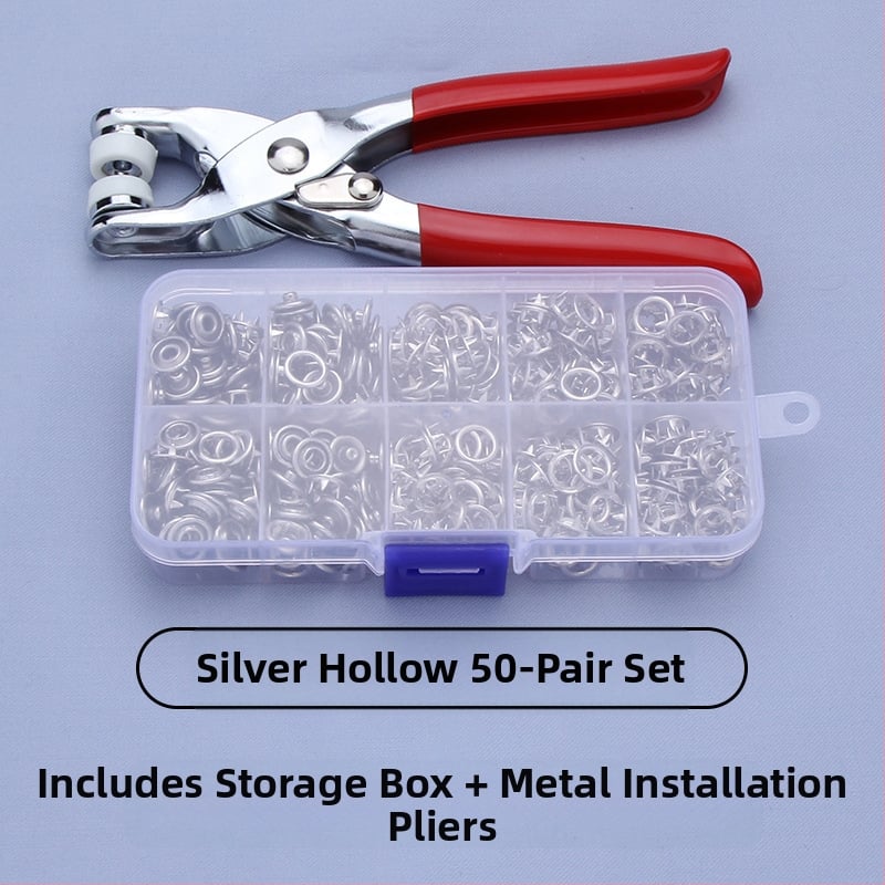 Σετ κουμπιών από ανοξείδωτο χάλυβα με πενταδάκτυλη αγκράβα – κουμπιά snap, μανσέτες και κρυφά κουμπιά για εσώρουχα, πουκάμισα και παιδικά ρούχα