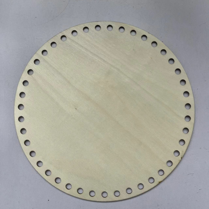 Drvena okrugla podloga za torbu – DIY baza za pohranu, prirodni materijal, moderni minimalistički stil