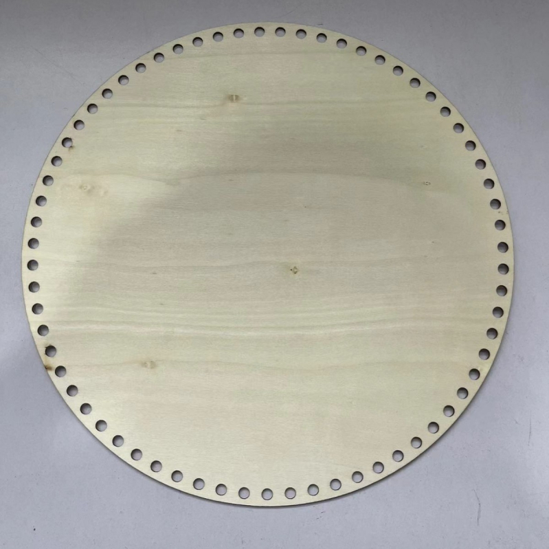 Drvena okrugla podloga za torbu – DIY baza za pohranu, prirodni materijal, moderni minimalistički stil