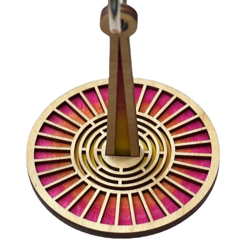 Suport Portabil pentru Ață la Încheietură — Lemn Boxwood, Strange, Instrument de Împletit, Stil Modern Minimalist, Stație Independentă