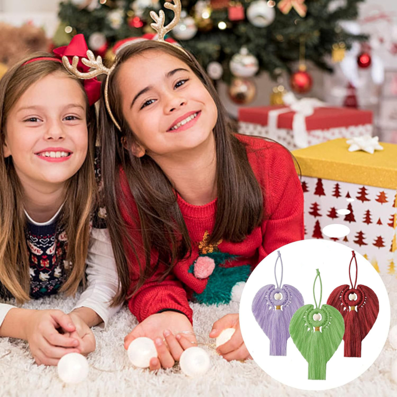 DIY комплект за коледни украси – модерна гобленова тъкан за коледно дърво – Материал: Друг