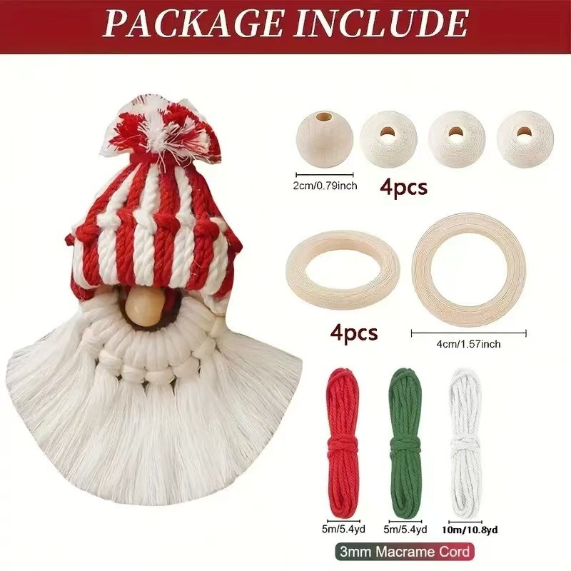 DIY комплект за коледни украси – модерна гобленова тъкан за коледно дърво – Материал: Друг