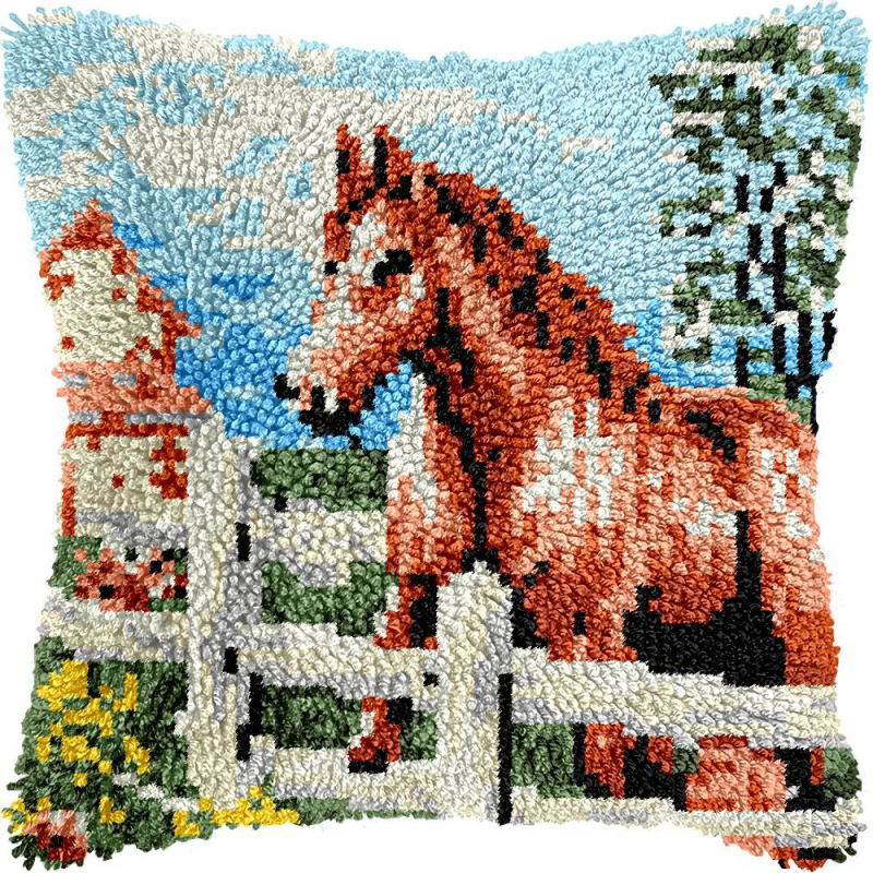 DIY комплект за бродиране на калъф за възглавница — акрилни влакна; Обработка и персонализация: Поддръжка; Нордически стил; Серия черепи; Спалня