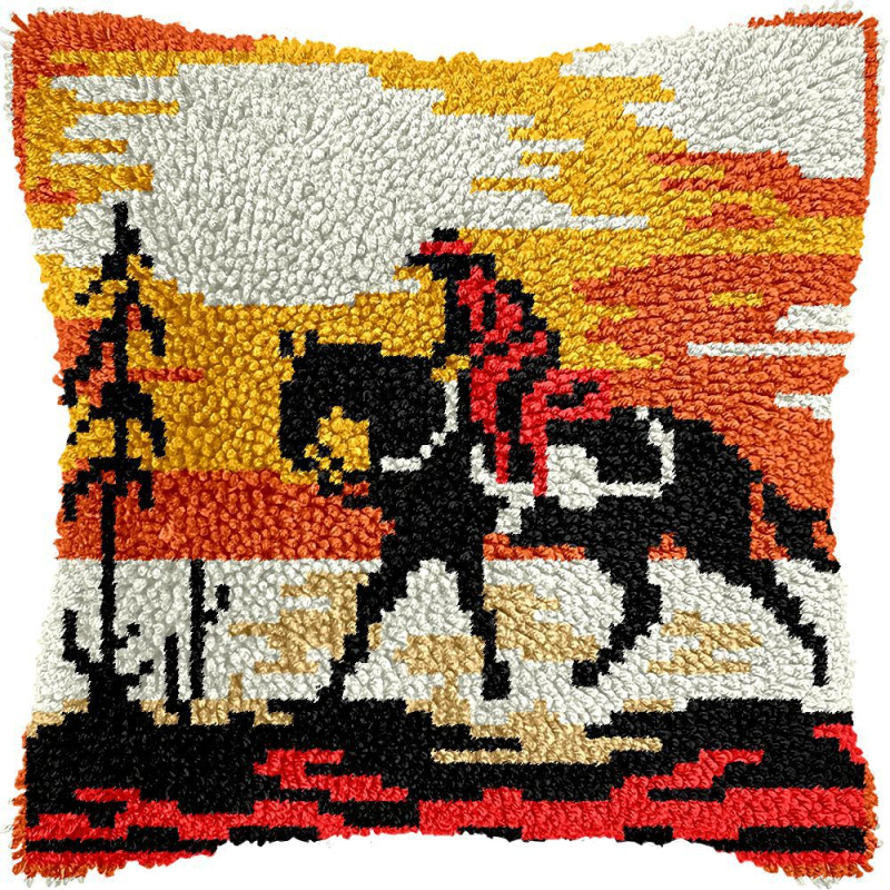 DIY комплект за бродиране на калъф за възглавница — акрилни влакна; Обработка и персонализация: Поддръжка; Нордически стил; Серия черепи; Спалня