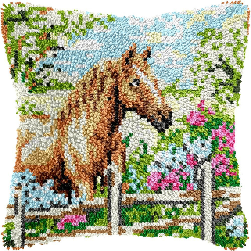 DIY комплект за бродиране на калъф за възглавница — акрилни влакна; Обработка и персонализация: Поддръжка; Нордически стил; Серия черепи; Спалня