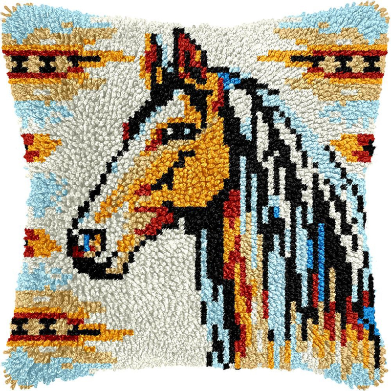 DIY комплект за бродиране на калъф за възглавница — акрилни влакна; Обработка и персонализация: Поддръжка; Нордически стил; Серия черепи; Спалня