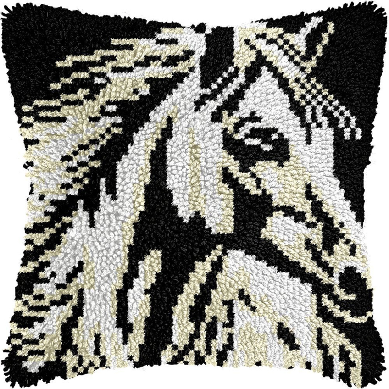 DIY комплект за бродиране на калъф за възглавница — акрилни влакна; Обработка и персонализация: Поддръжка; Нордически стил; Серия черепи; Спалня