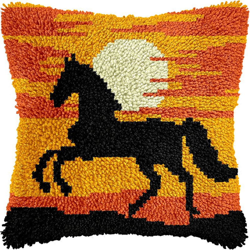 DIY комплект за бродиране на калъф за възглавница — акрилни влакна; Обработка и персонализация: Поддръжка; Нордически стил; Серия черепи; Спалня