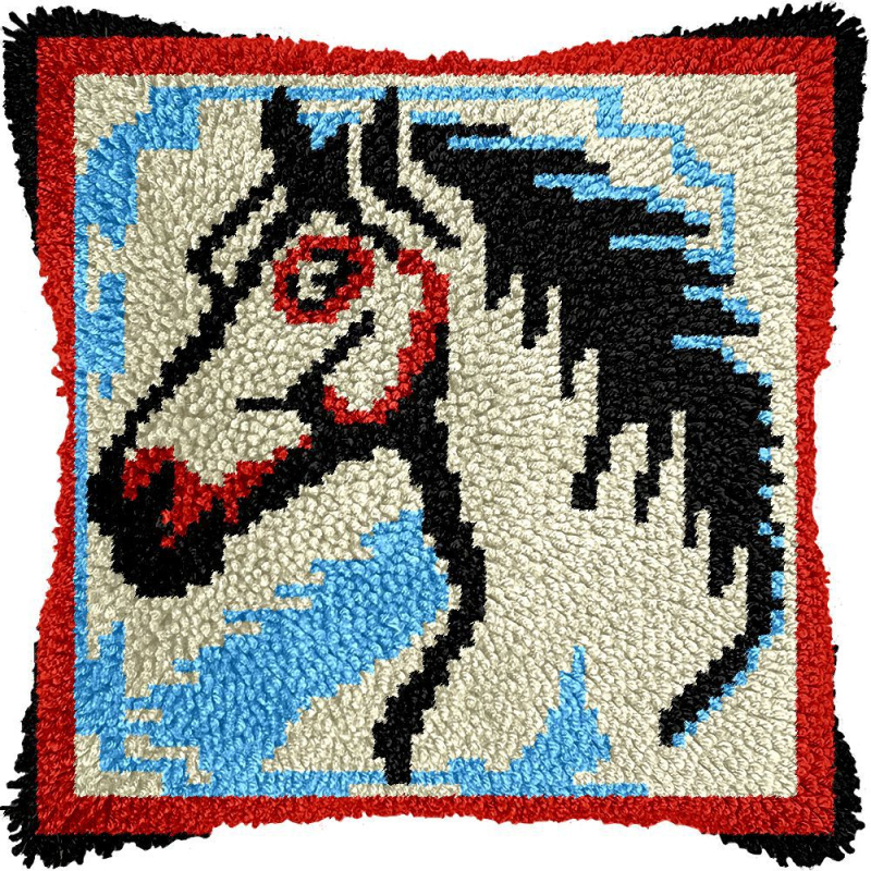 DIY комплект за бродиране на калъф за възглавница — акрилни влакна; Обработка и персонализация: Поддръжка; Нордически стил; Серия черепи; Спалня