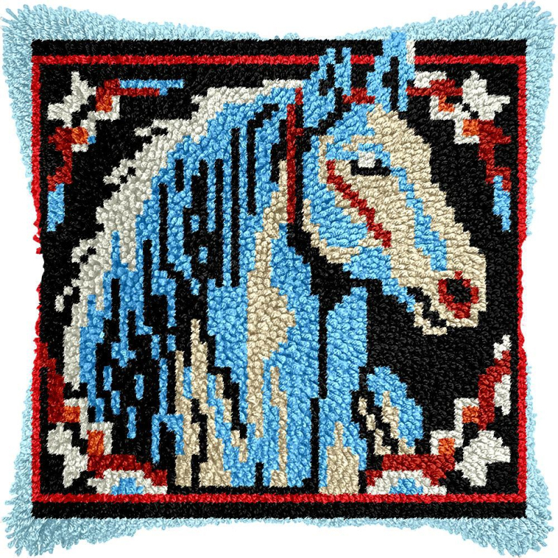 DIY комплект за бродиране на калъф за възглавница — акрилни влакна; Обработка и персонализация: Поддръжка; Нордически стил; Серия черепи; Спалня