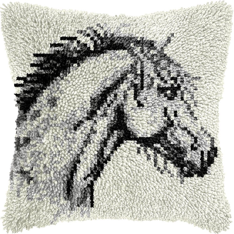 DIY комплект за бродиране на калъф за възглавница — акрилни влакна; Обработка и персонализация: Поддръжка; Нордически стил; Серия черепи; Спалня