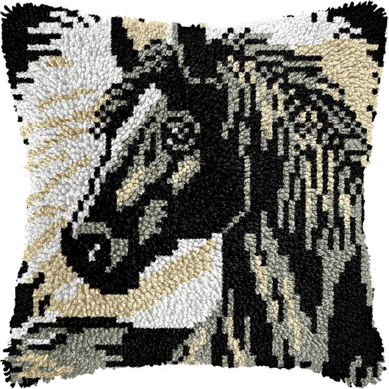 DIY комплект за бродиране на калъф за възглавница — акрилни влакна; Обработка и персонализация: Поддръжка; Нордически стил; Серия черепи; Спалня