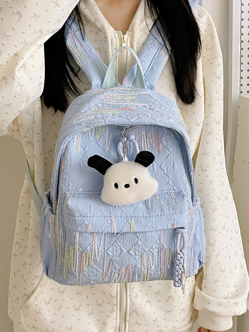 Μικρή τσάντα-πλάτης με ριγέ μοτίβο – Ultra-light νάιλον, για 11-ίντσες φορητό υπολογιστή, χωρητικότητα κάτω από 20 L