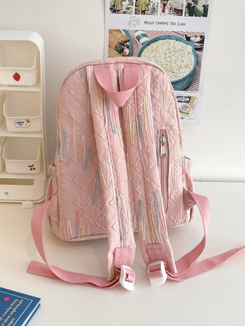 Μικρή τσάντα-πλάτης με ριγέ μοτίβο – Ultra-light νάιλον, για 11-ίντσες φορητό υπολογιστή, χωρητικότητα κάτω από 20 L