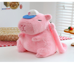 Kapibara kuprinė, pūkli žaislas, didelė talpa, PP medvilnės užpildas, paaugliams 7–14 metų