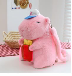 Kapibara kuprinė, pūkli žaislas, didelė talpa, PP medvilnės užpildas, paaugliams 7–14 metų