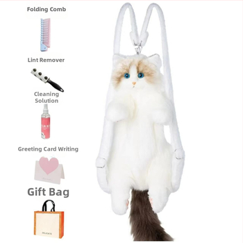 Katės pūkų kuprinė lėlė su PP medvilnės užpildymu, amžiaus grupė 15–35 metai