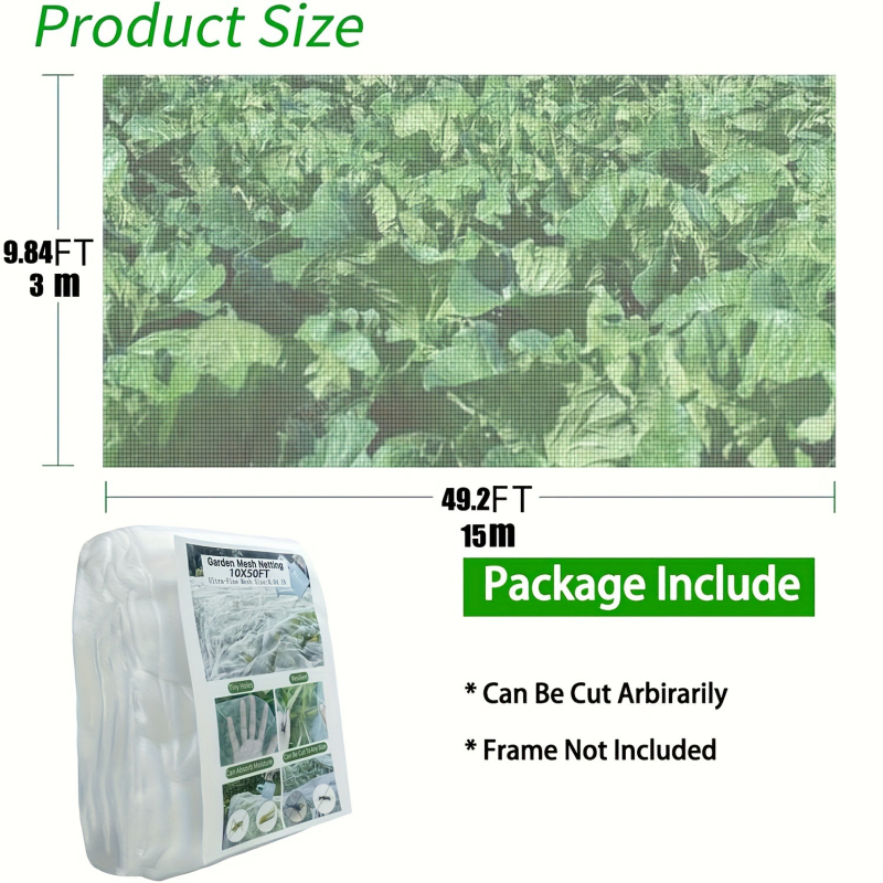 PE kenkėjų atsparus tinklas šiltnamiui – angos dydis 60, vielos skersmuo 60, tarnavimo laikas 3