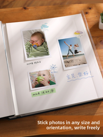 Αλμπουμ φωτογραφιών για την ανάπτυξη του μωρού — DIY αυτοκόλλητο, χειροποίητο, μεγάλης χωρητικότητας, εξώφυλλο από χαρτί; Διαθέσιμο σε 20, 40 ή 60 σελίδες; Κατάλληλο ως δώρο για συμμαθητές.
