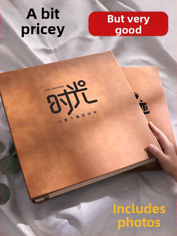 Αλμπουμ φωτογραφιών για την ανάπτυξη του μωρού — DIY αυτοκόλλητο, χειροποίητο, μεγάλης χωρητικότητας, εξώφυλλο από χαρτί; Διαθέσιμο σε 20, 40 ή 60 σελίδες; Κατάλληλο ως δώρο για συμμαθητές.