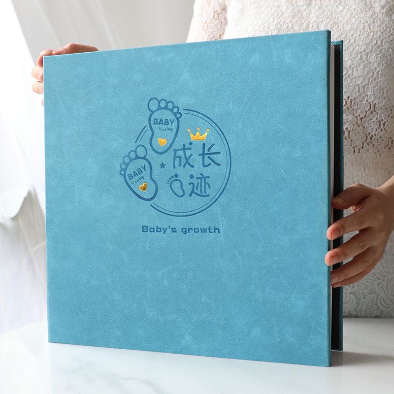 Αλμπουμ φωτογραφιών για την ανάπτυξη του μωρού — DIY αυτοκόλλητο, χειροποίητο, μεγάλης χωρητικότητας, εξώφυλλο από χαρτί; Διαθέσιμο σε 20, 40 ή 60 σελίδες; Κατάλληλο ως δώρο για συμμαθητές.