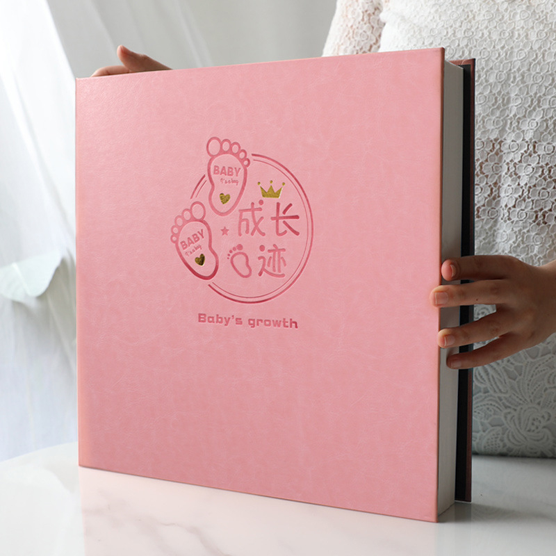 Αλμπουμ φωτογραφιών για την ανάπτυξη του μωρού — DIY αυτοκόλλητο, χειροποίητο, μεγάλης χωρητικότητας, εξώφυλλο από χαρτί; Διαθέσιμο σε 20, 40 ή 60 σελίδες; Κατάλληλο ως δώρο για συμμαθητές.