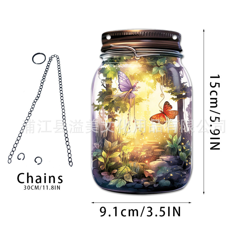 Akrilno staklo privjesak s motivom vile-elf za kućnu dekoraciju; zidno viseći; mogućnost otiska loga; tisak na površini