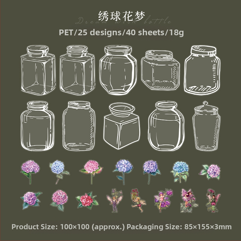 DIY Διαφανές σετ αυτοκόλλητων για ημερολόγια με ανοιξιάτικα φυτικά σχέδια και λουλούδια – Υλικό PET, Στυλ Μοντέρνος Μινιμαλισμός, Κατασκευή: Αυτοκόλλητο, Χωρίς εκτυπωμένο λογότυπο, Χωρίς άδεια IP