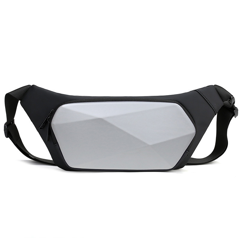 Ανδρική τσάντα στήθους — σκληρή κατασκευή, αδιάβροχη, crossbody, ύφασμα Oxford