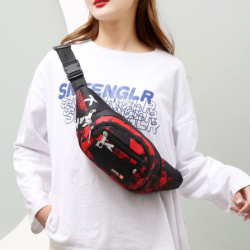 Ανδρική καμβά crossbody τσάντα με φερμουάρ, σχήμα dumpling, μία λουρί, εσωτερική τσέπη