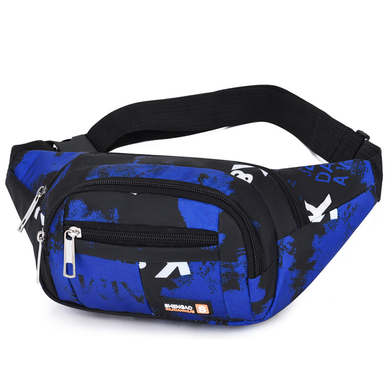 Ανδρική καμβά crossbody τσάντα με φερμουάρ, σχήμα dumpling, μία λουρί, εσωτερική τσέπη