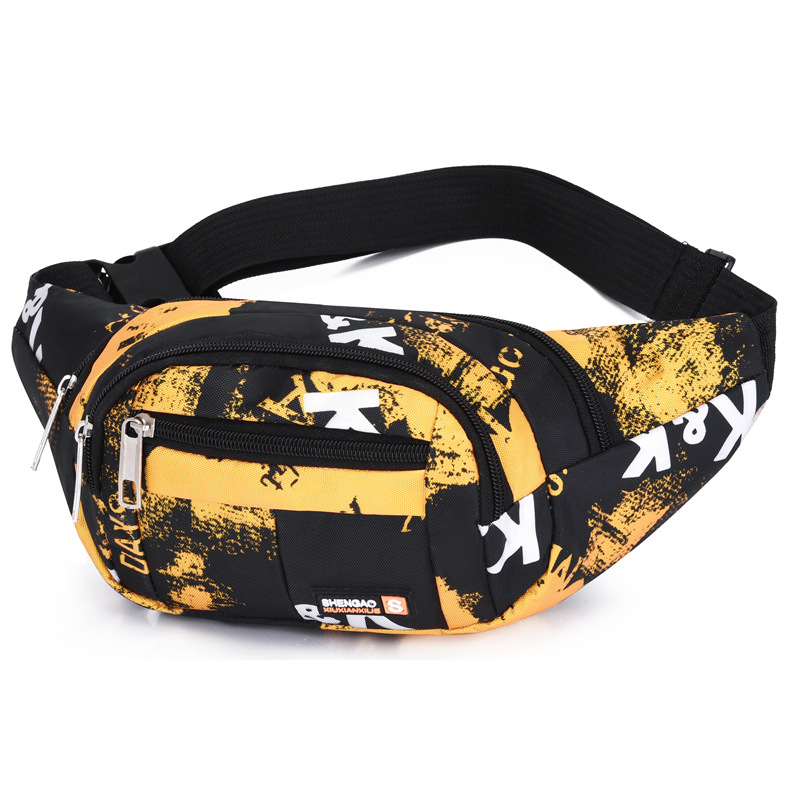 Ανδρική καμβά crossbody τσάντα με φερμουάρ, σχήμα dumpling, μία λουρί, εσωτερική τσέπη